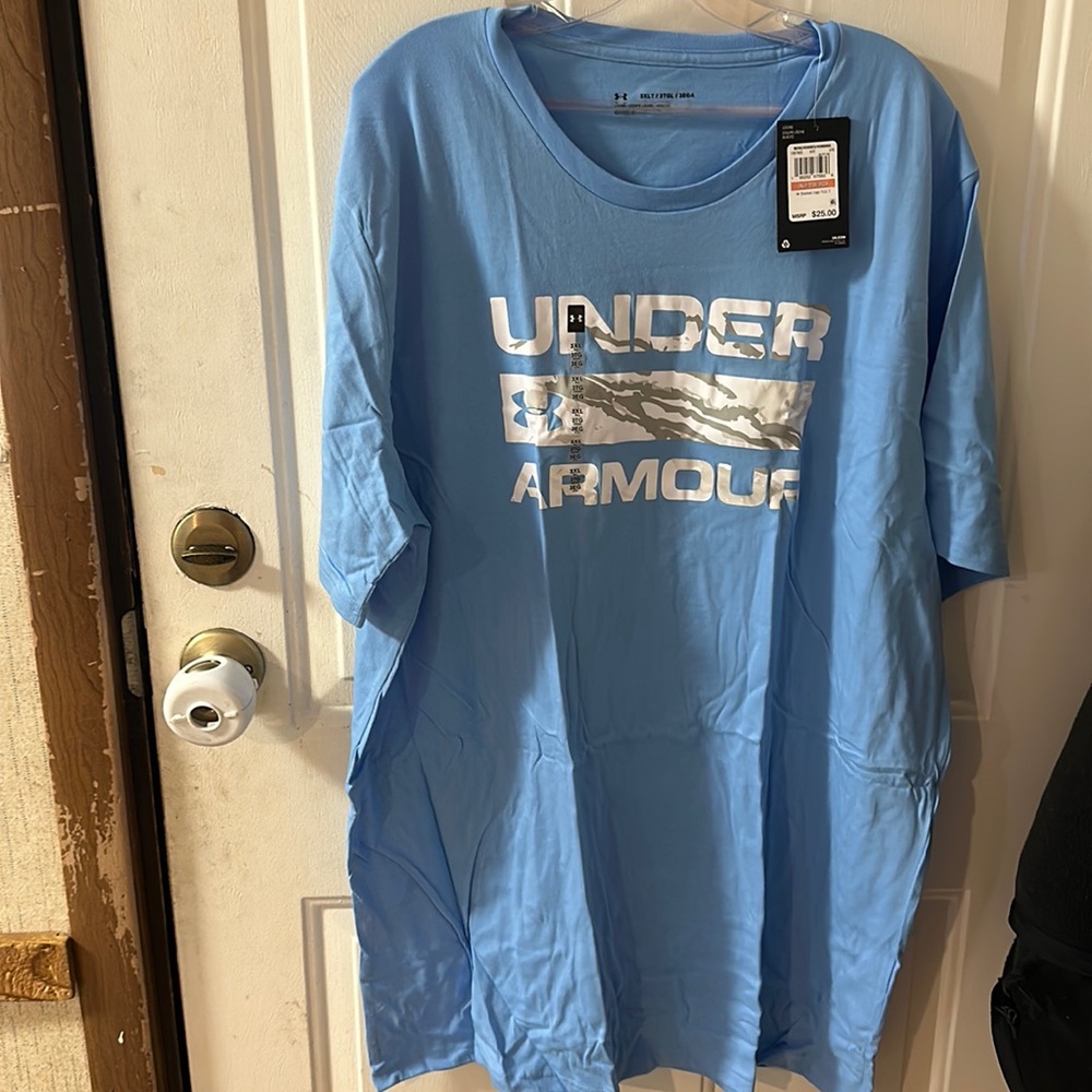 UNDER ARMOUR MEN’S STACKED LOGO TEE: BLUE: NWT: SZ 3XLT